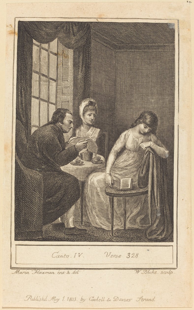 Canto IV, werset 328, 1803. autorstwa William Blake