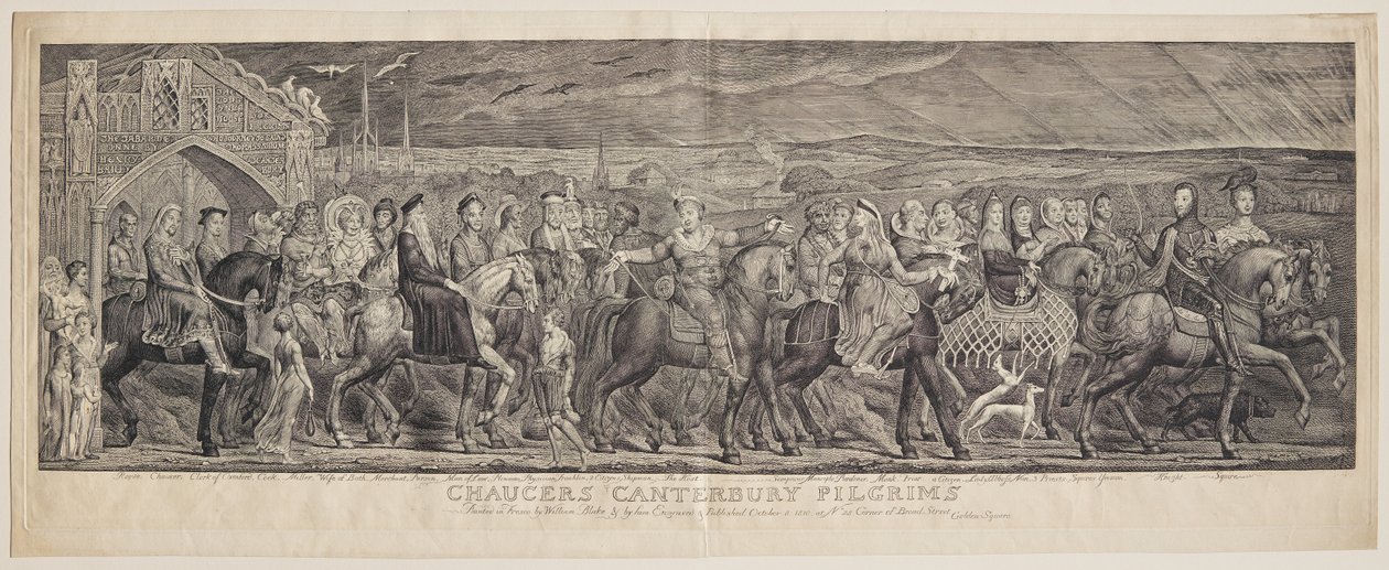 Canterbury pielgrzymi Chaucera autorstwa William Blake