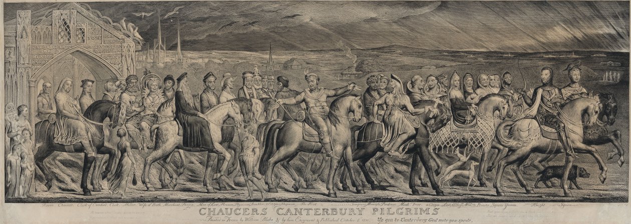 Pielgrzymi Chaucera do Canterbury autorstwa William Blake