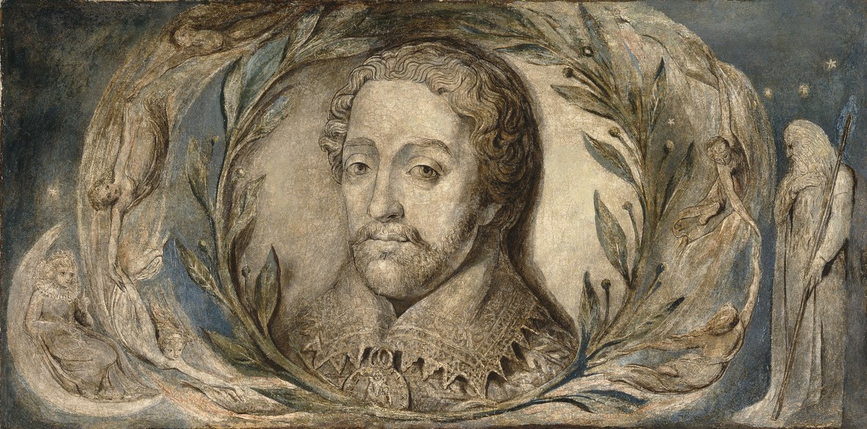 Edmund Spenser, ok. 1800-03 (tempera na płótnie) autorstwa William Blake