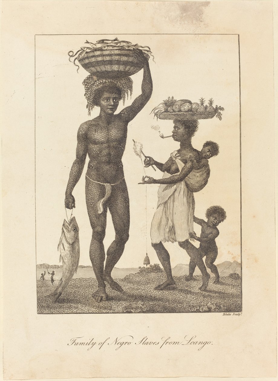 Rodzina niewolników z Loango, 1793. autorstwa William Blake