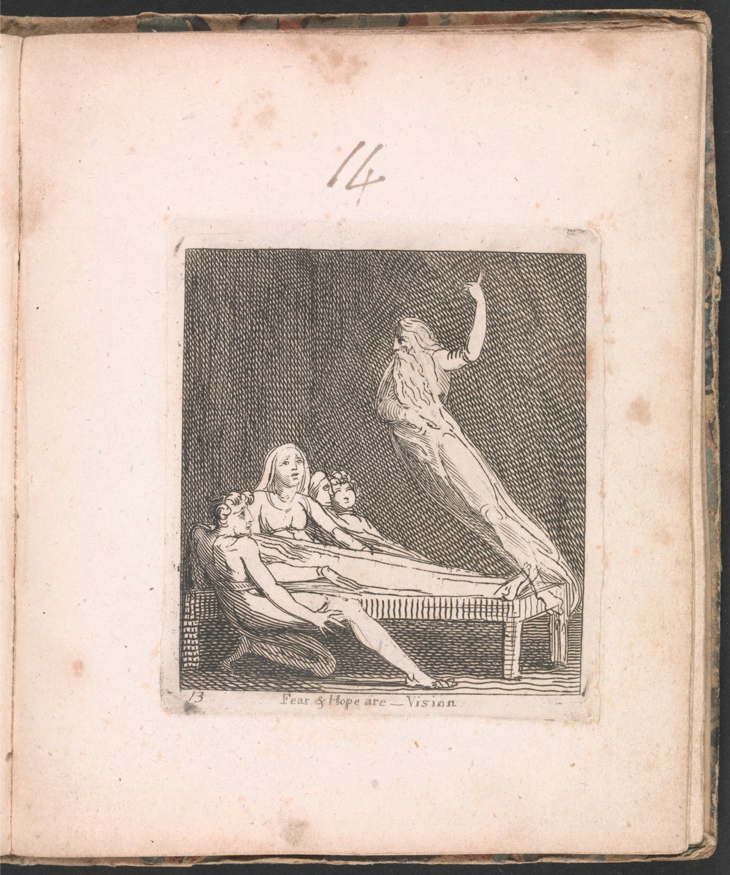 Dla dzieci. Bramy Raju, Tablica 15, Strach i nadzieja to -- Wizja autorstwa William Blake