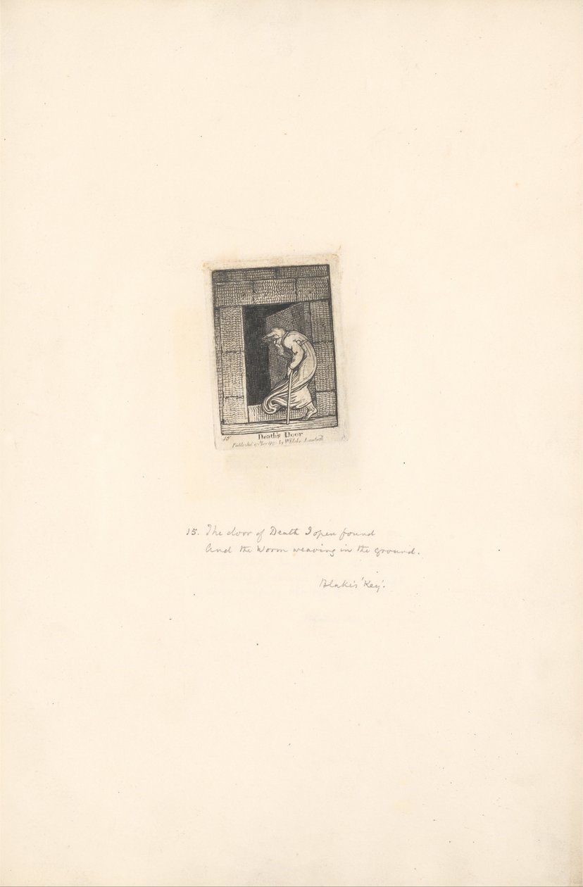 Dla płci - Bramy raju, płyta 17, Wrota śmierci autorstwa William Blake