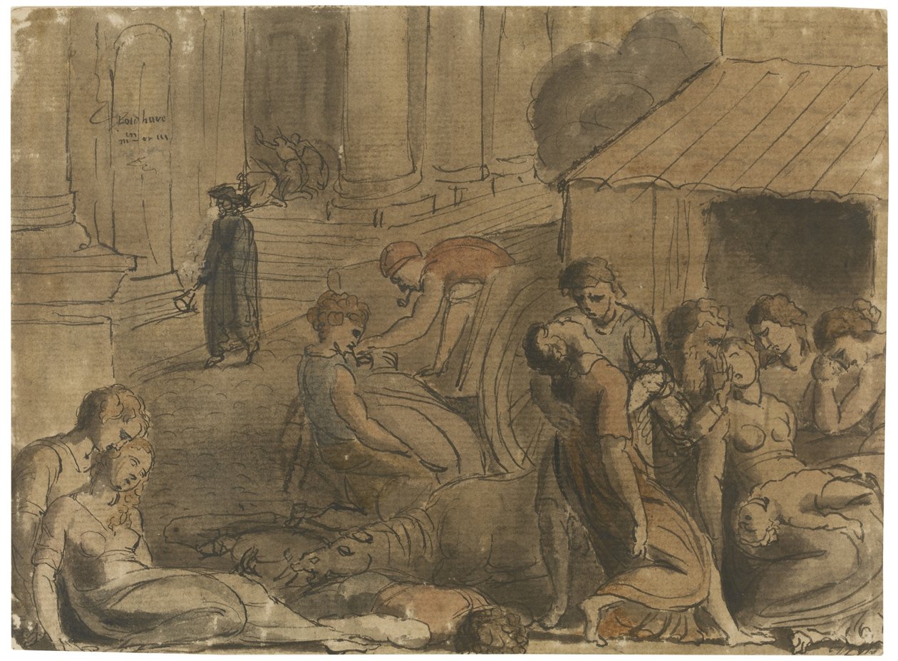 Wielka Plaga w Londynie, ok. 1779 autorstwa William Blake