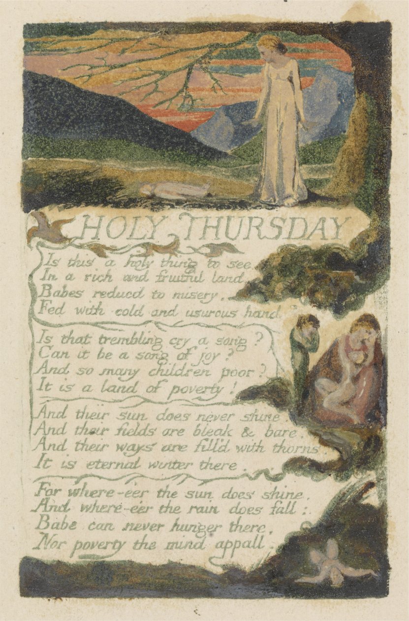 „Wielki Czwartek”, płyta 38 z „Pieśni doświadczenia” autorstwa William Blake