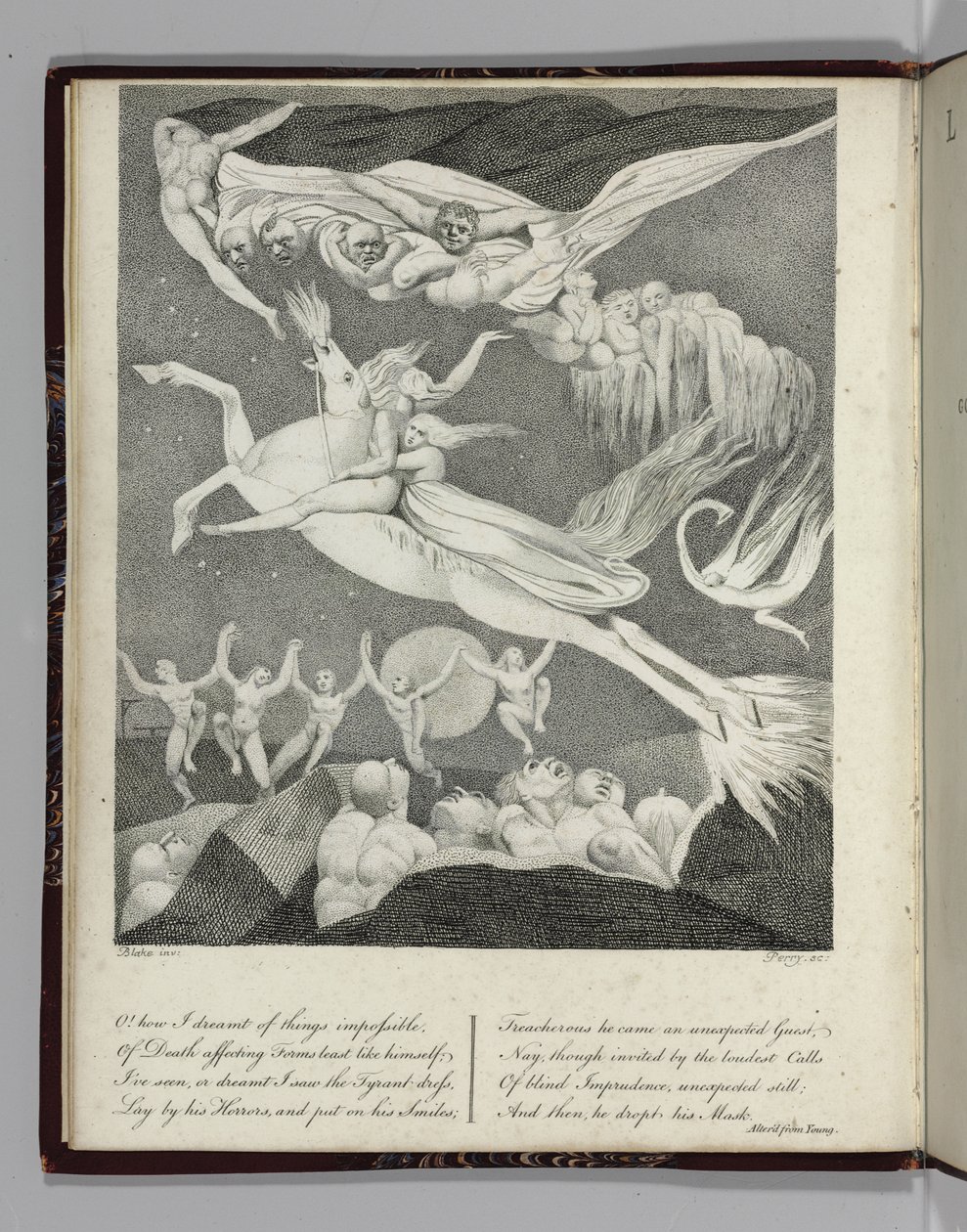Ilustracja do "Leonora, A Tale" Gottfreida Augusta Bürgera, sztychowana przez Perry