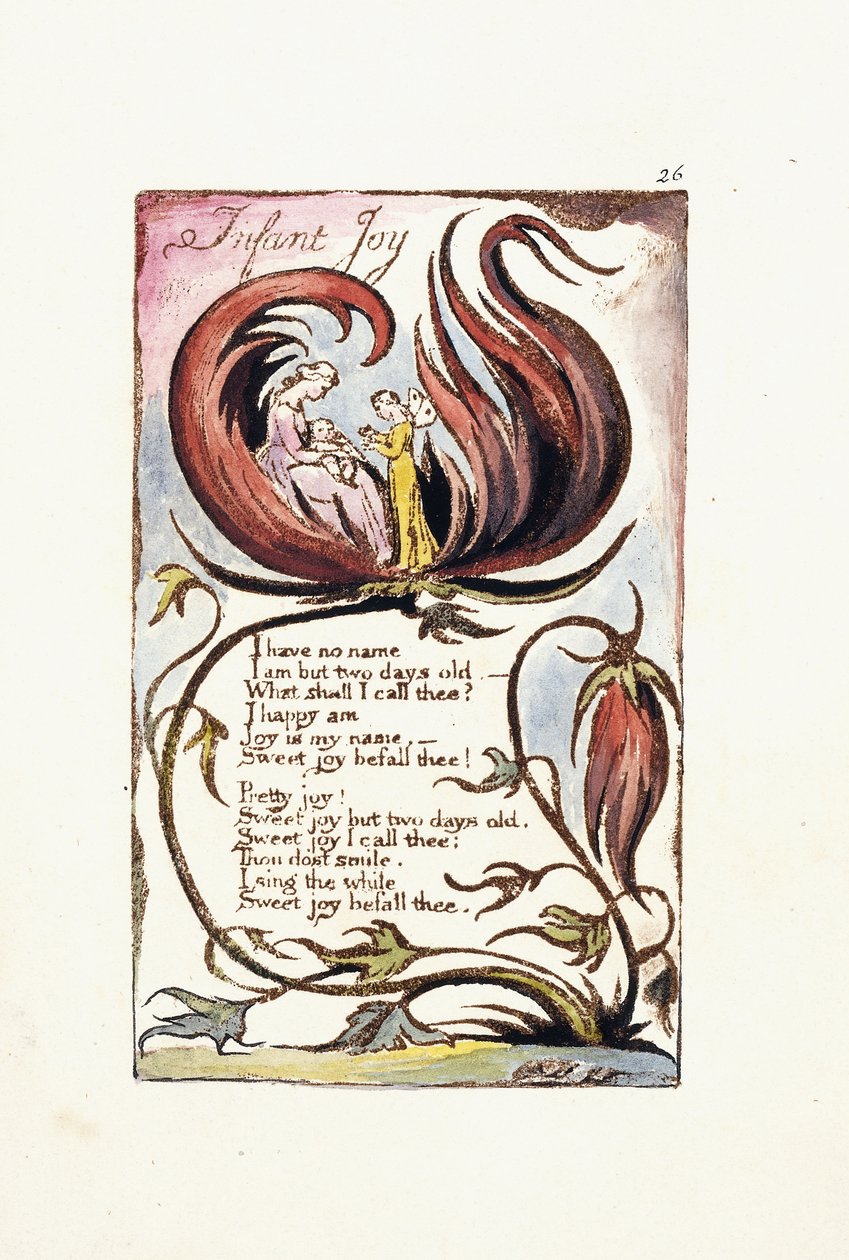 Radość niemowlęcia, 1789 autorstwa William Blake