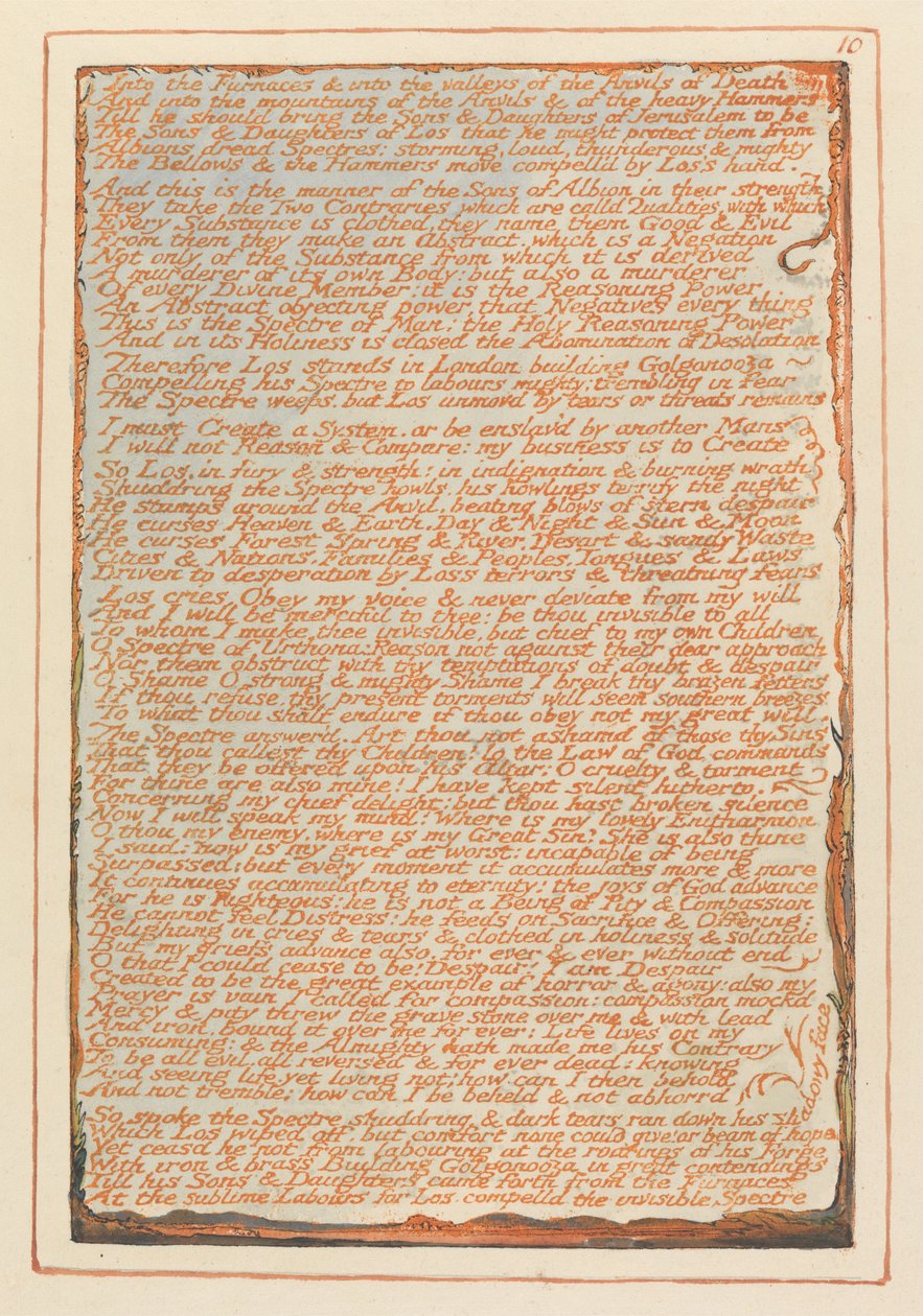 Jerozolima, tablica 10, Do pieców.... autorstwa William Blake