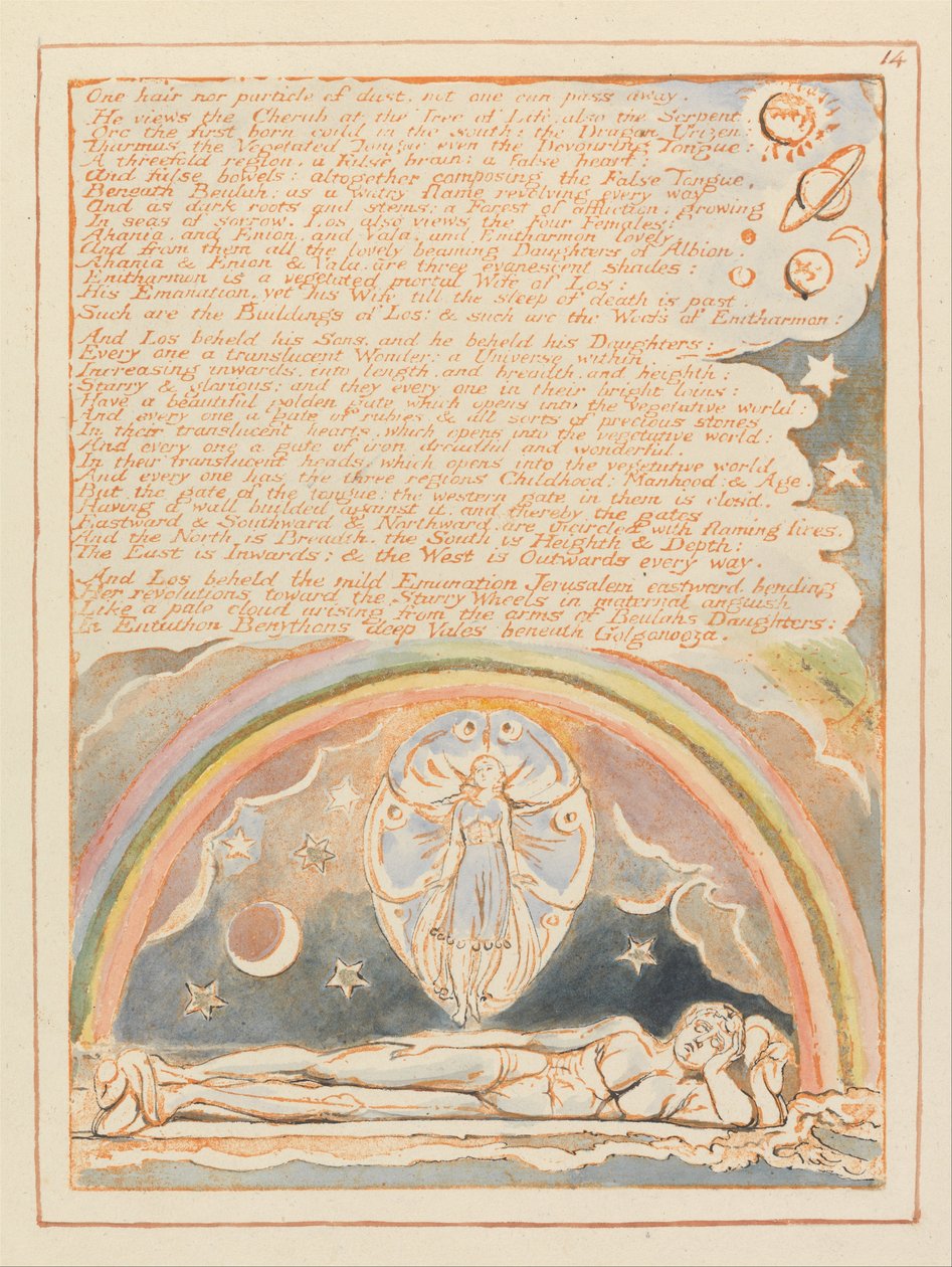 Jerozolima, Tablica 14, Jeden włos ani drobinka kurzu.... autorstwa William Blake