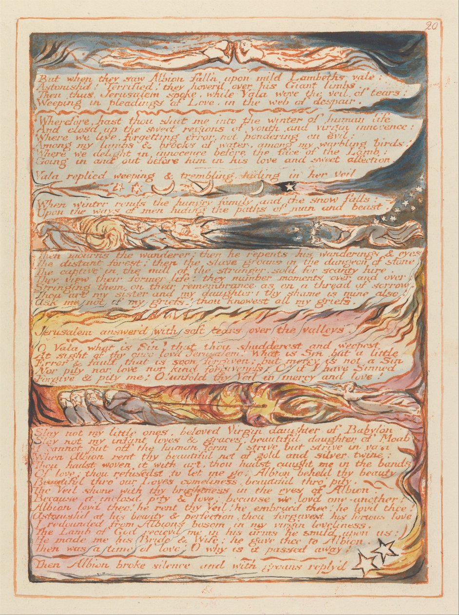 Jerozolima, ilustracja 20, Ale kiedy zobaczyli Albion... autorstwa William Blake