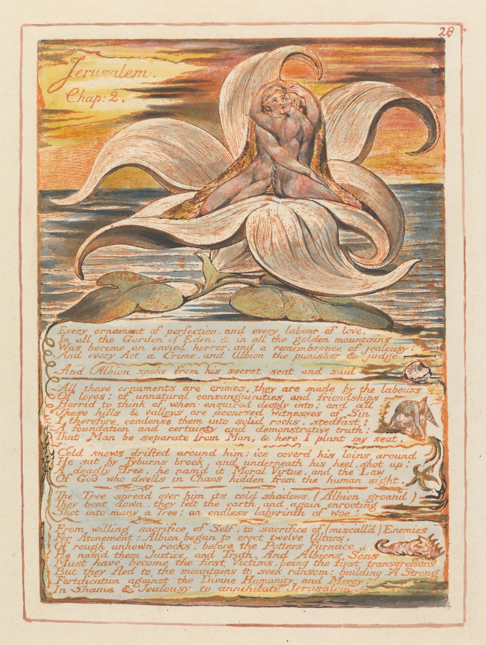 Jerozolima, ilustracja 28, Jerozolima, rozdział. 2... autorstwa William Blake