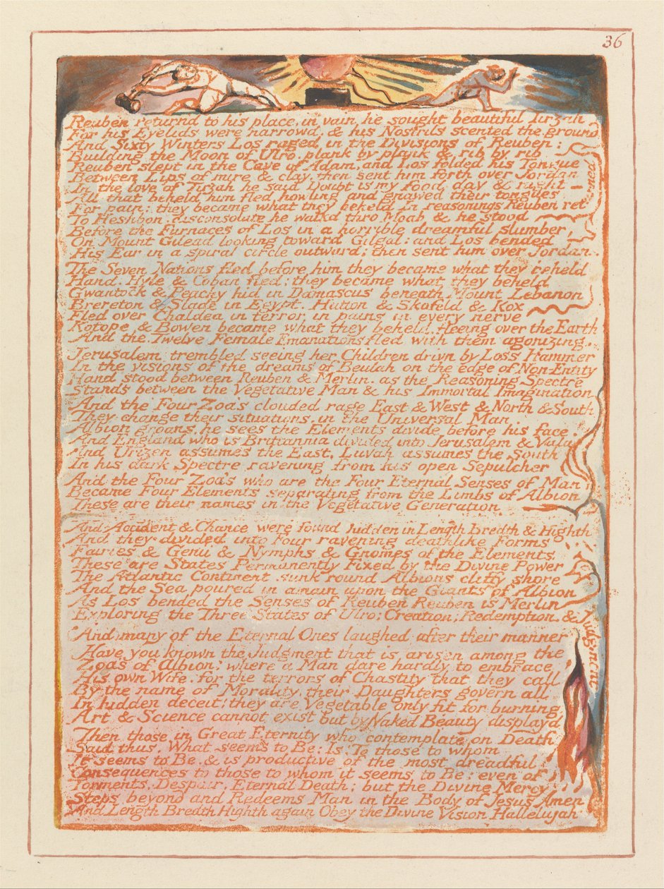 Jerozolima, ilustracja 36, Ruben wraca na swoje miejsce.... autorstwa William Blake