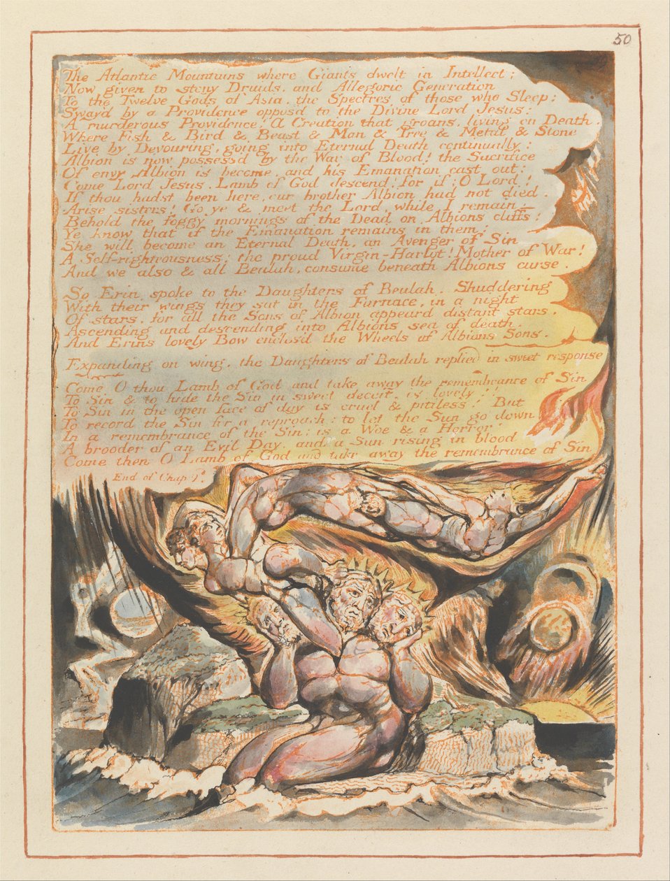 Jerozolima, Tablica 50, Góry Atlantyku.... autorstwa William Blake