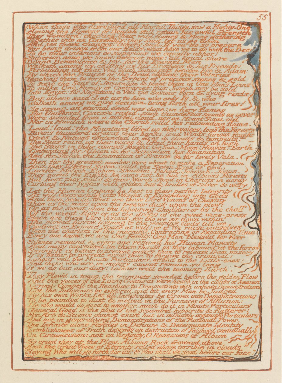 Jerozolima, ilustracja 55, Kiedy ci, którzy lekceważą.... autorstwa William Blake