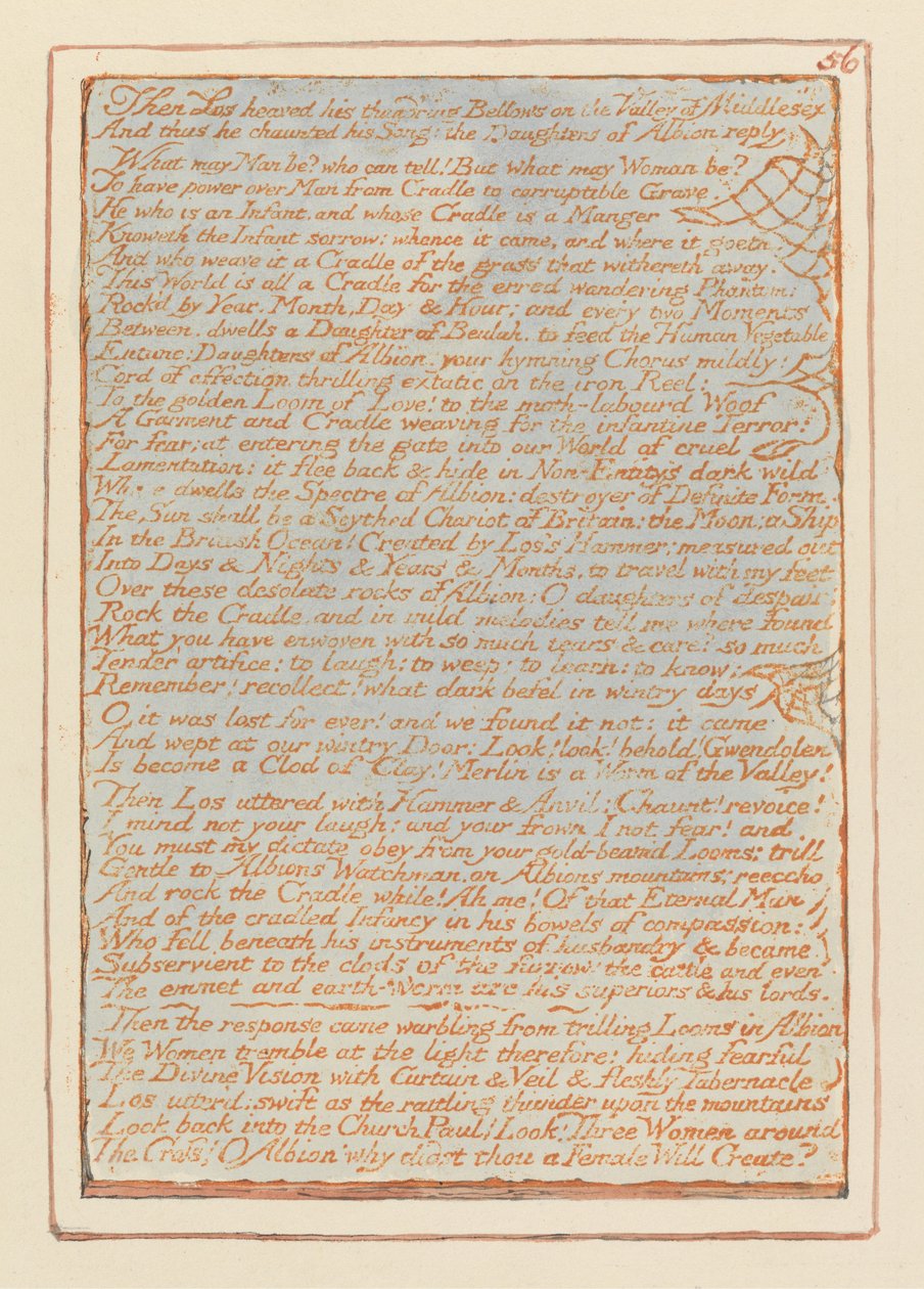 Jerozolima, tablica 56, potem podniósł Los.... autorstwa William Blake