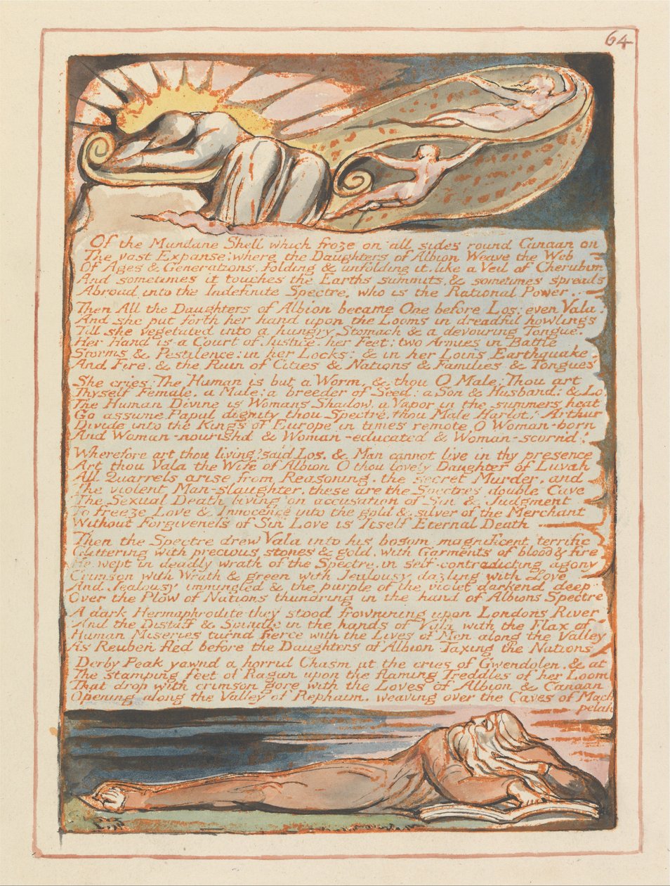 Jerozolima, tablica 64, O muszli doczesnej.... autorstwa William Blake