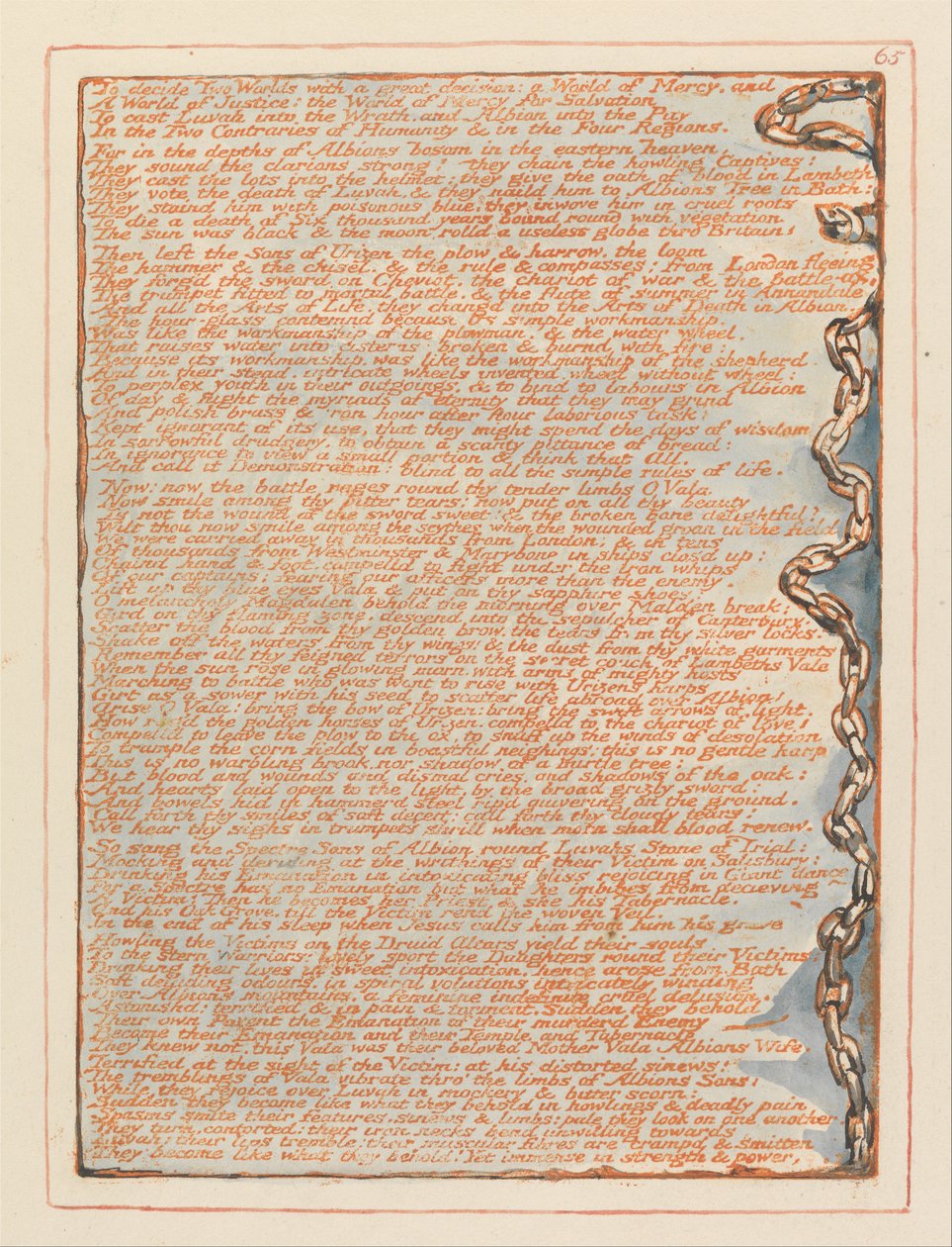 Jerozolima, Tablica 65, Decydować o dwóch światach.... autorstwa William Blake