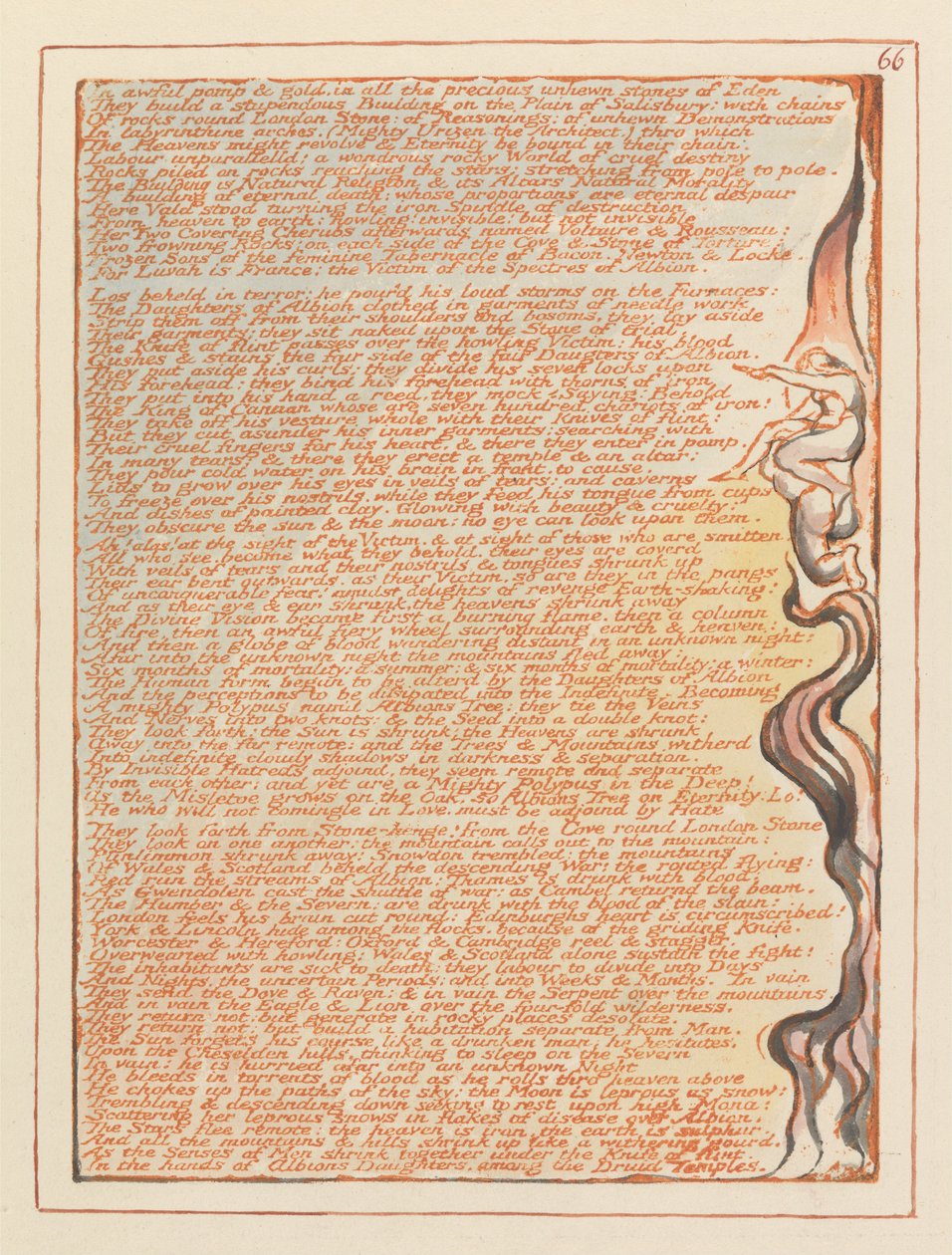Jerozolima, płyta 66, W strasznej pompie i złocie.... autorstwa William Blake