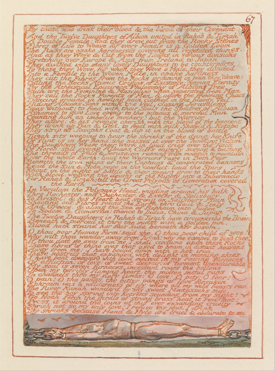 Jerozolima, ilustracja 67, Przez tych, którzy piją ich krew.... autorstwa William Blake