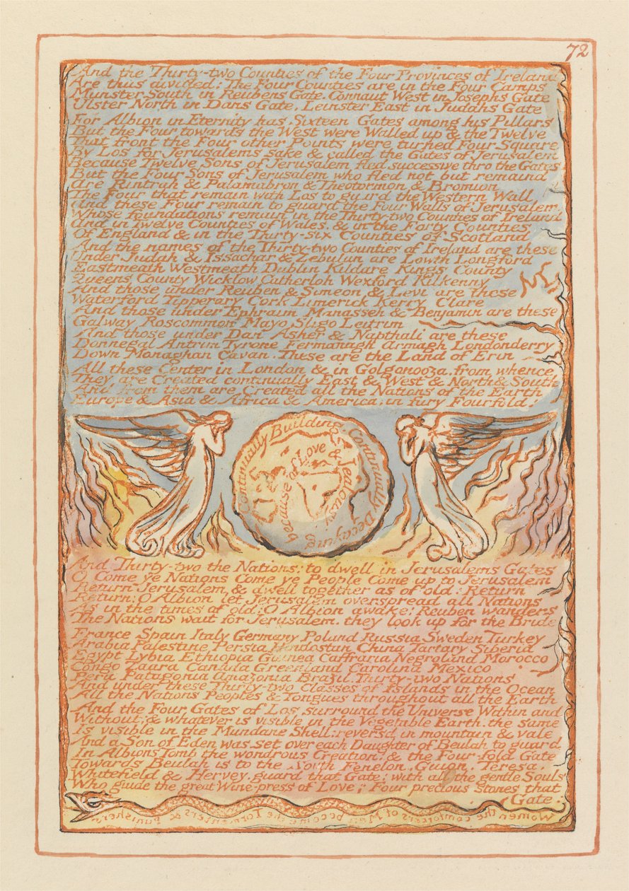 Jerozolima, tablica 72, i trzydzieści dwa hrabstwa.... autorstwa William Blake
