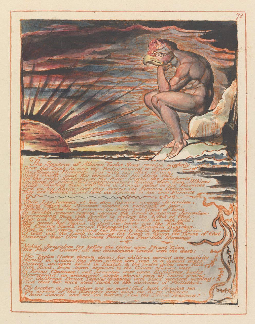 Jerozolima, Płyta 78, Widma... autorstwa William Blake