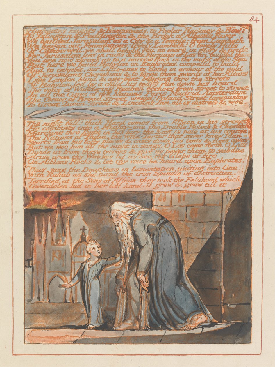 Jerozolima, tablica 84, Highgates Heights i Hampstead.... autorstwa William Blake