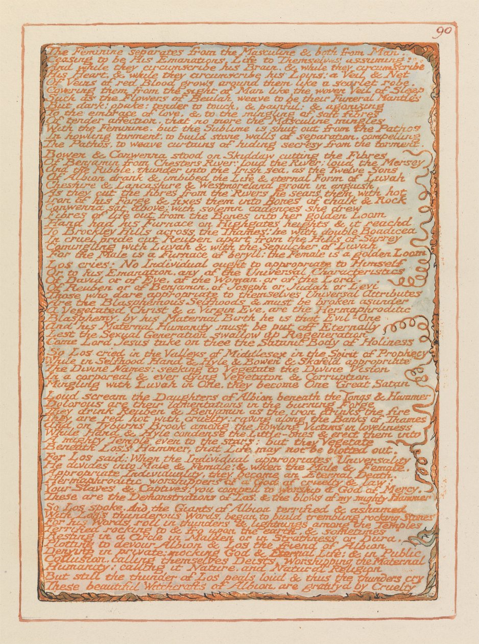 Jerozolima, tablica 90, kobiece separatki.... autorstwa William Blake
