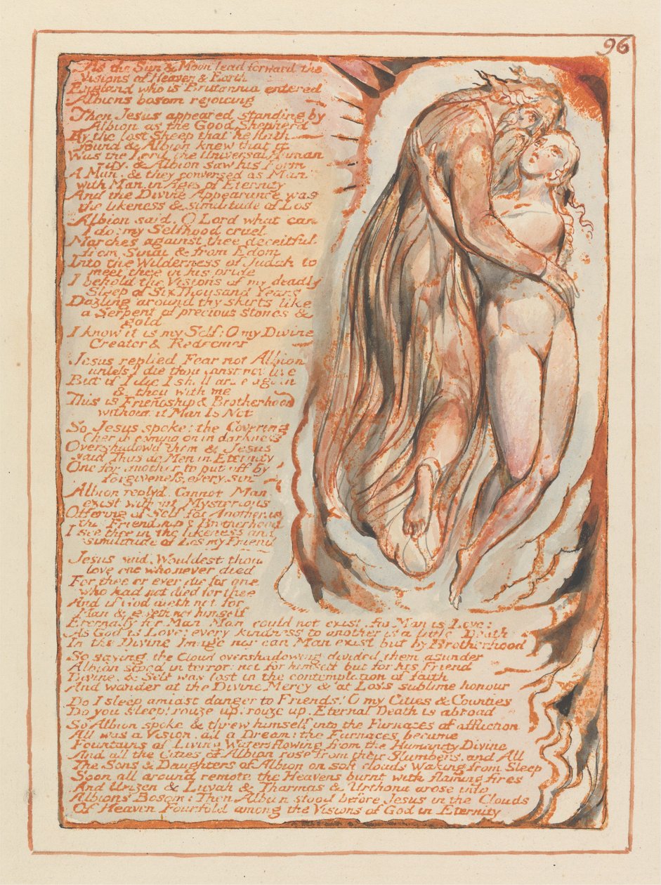 Jerozolima, ilustracja 96, Gdy Słońce i Księżyc prowadzą do przodu.... autorstwa William Blake