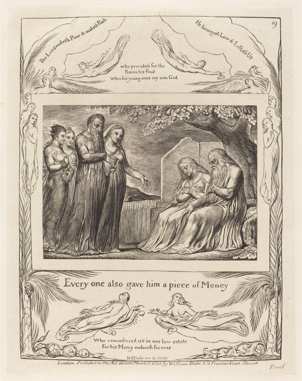 Miłosierdzie przyjmujące pracę, 1825. autorstwa William Blake