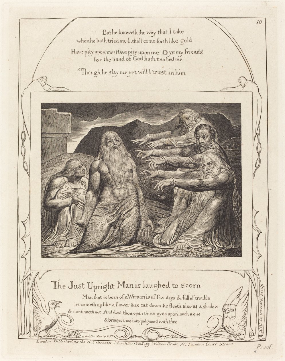 Hiob skarcony przez swoich przyjaciół autorstwa William Blake