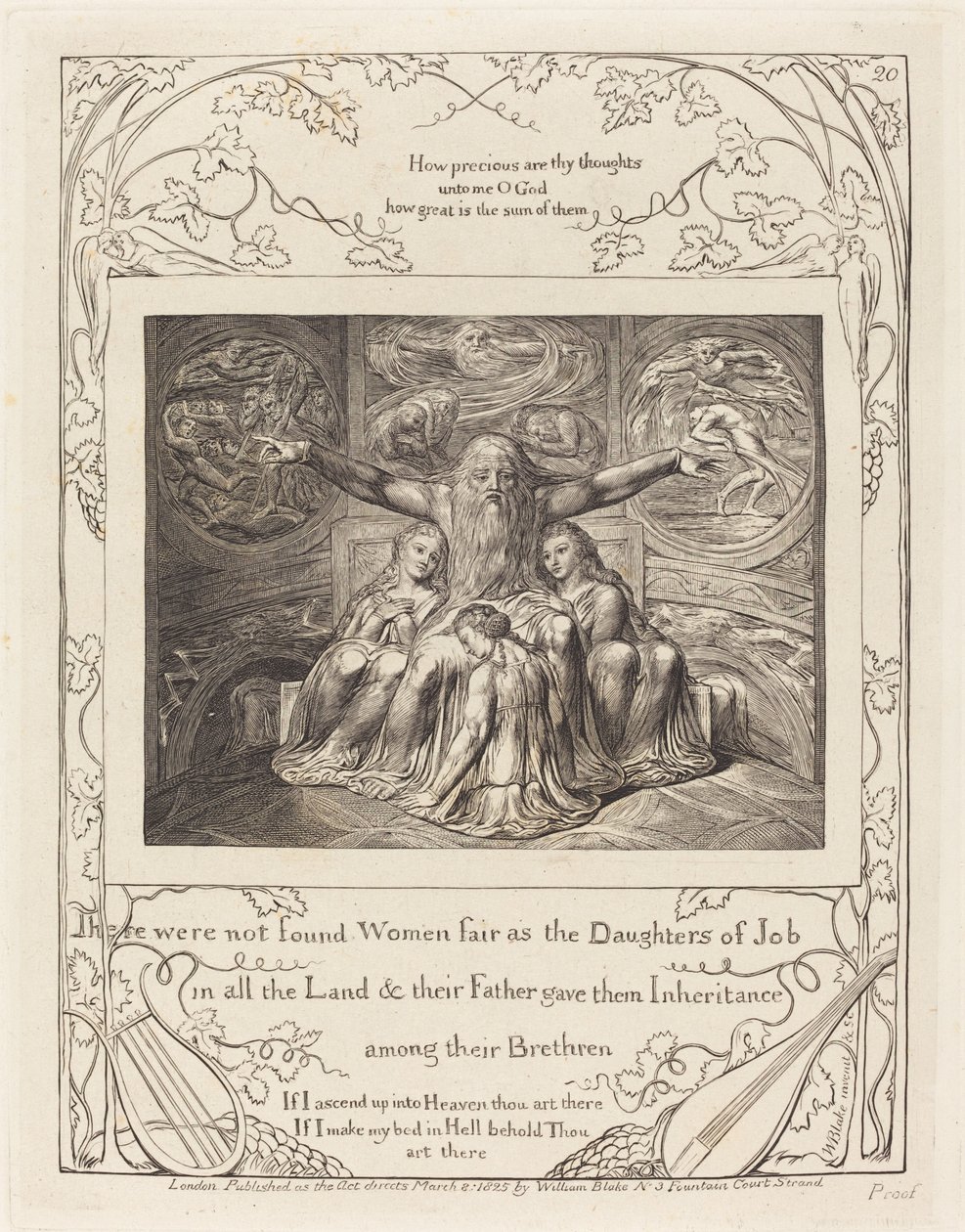 Hiob i jego córki autorstwa William Blake