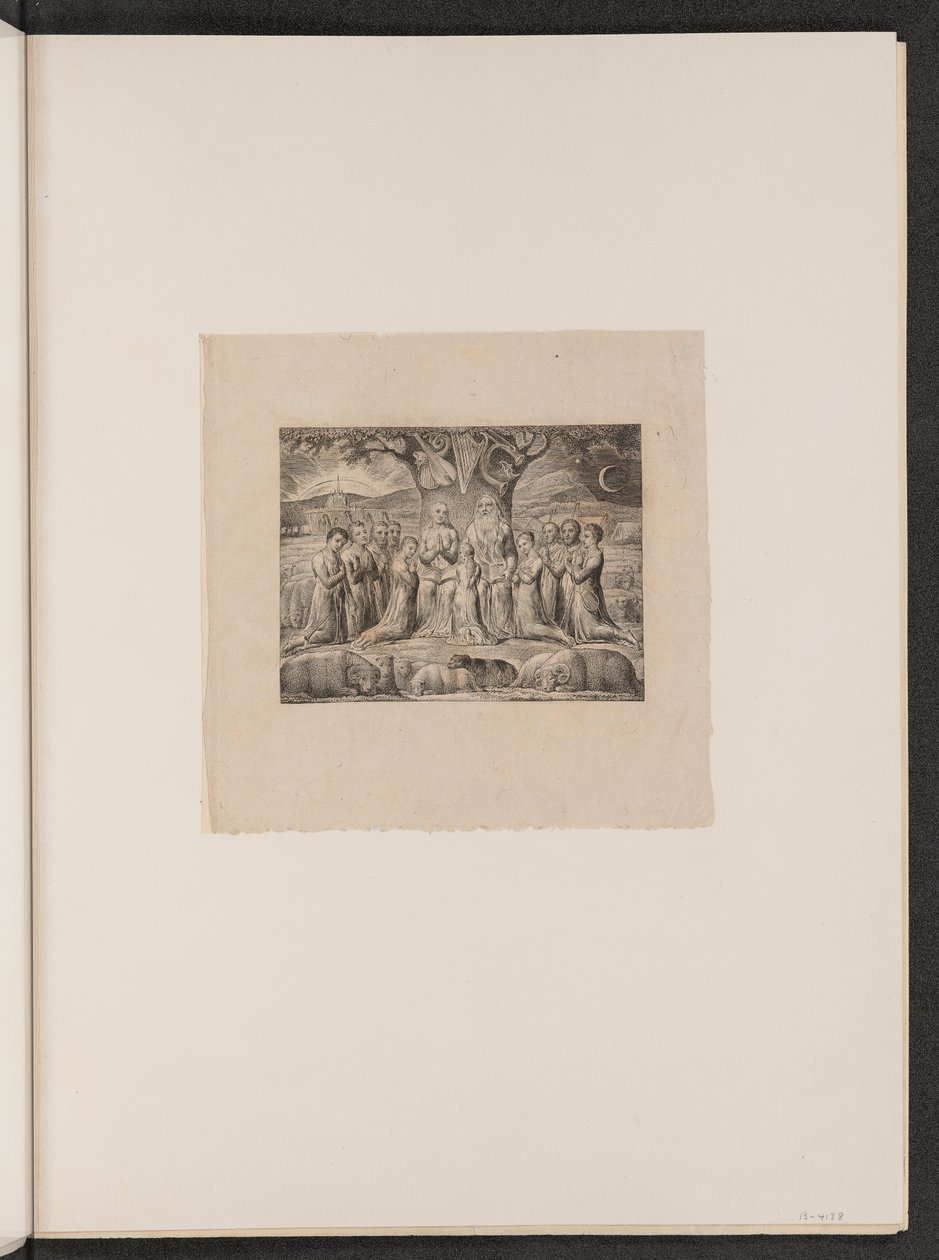 Hiob i jego rodzina autorstwa William Blake