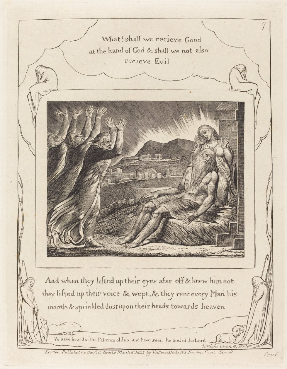 Pocieszyciele Hioba autorstwa William Blake