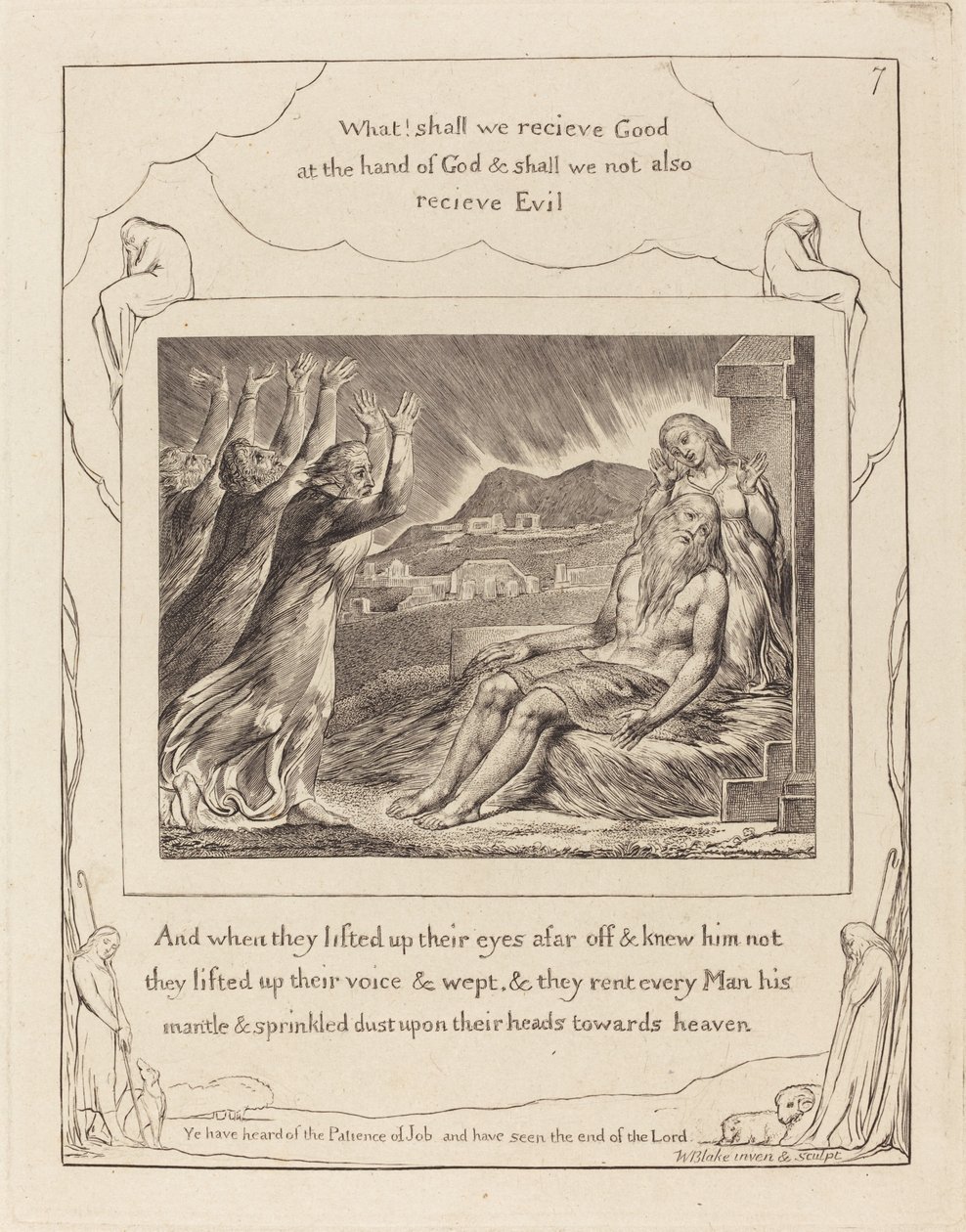 Pocieszyciele Hioba, 1825. autorstwa William Blake