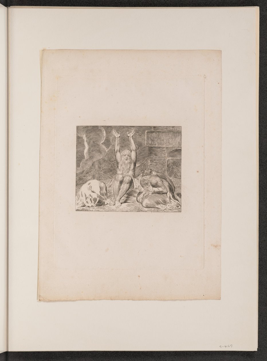 Rozpacz Hioba autorstwa William Blake
