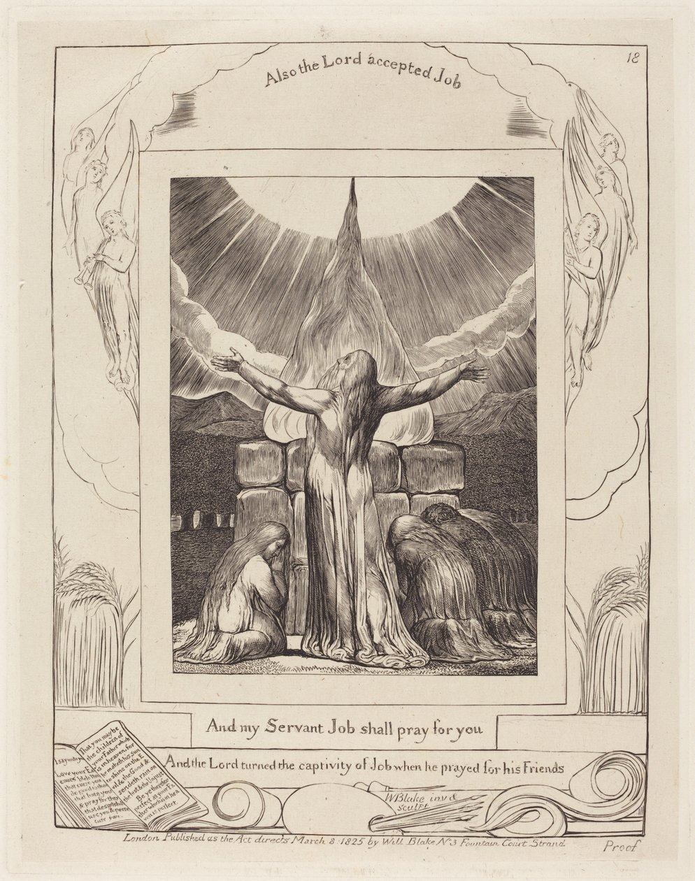 Ofiara Hioba autorstwa William Blake