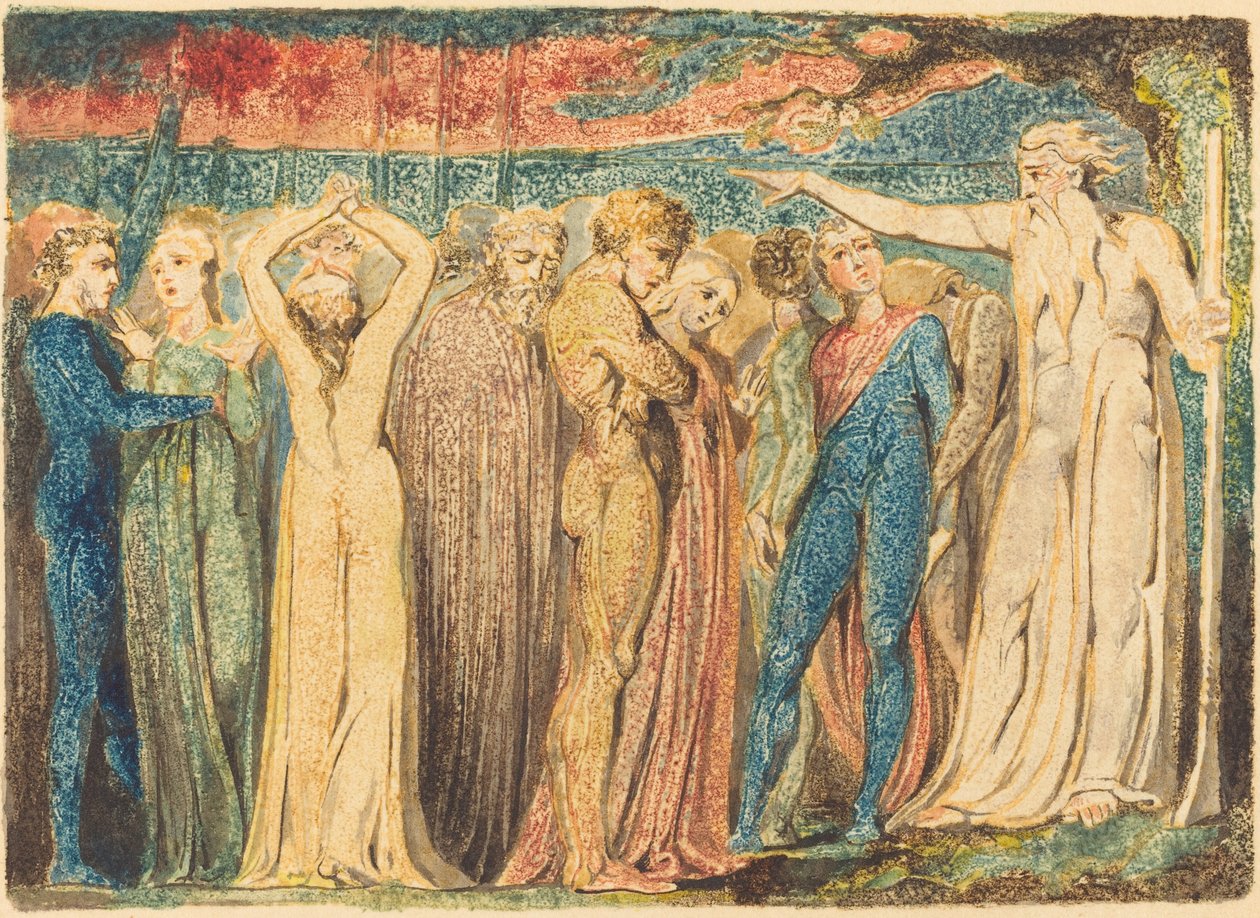 Józef z Arymatei głosi Brytyjczykom autorstwa William Blake