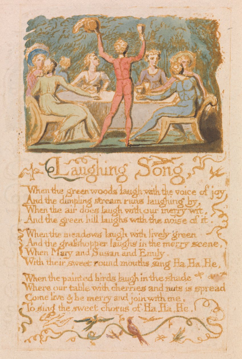 Lachlied (Platte 28) autorstwa William Blake
