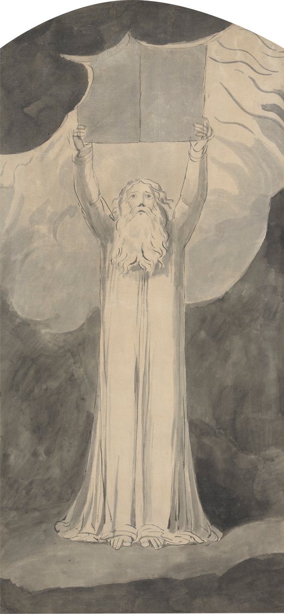 Mojżesz otrzymujący Prawo autorstwa William Blake