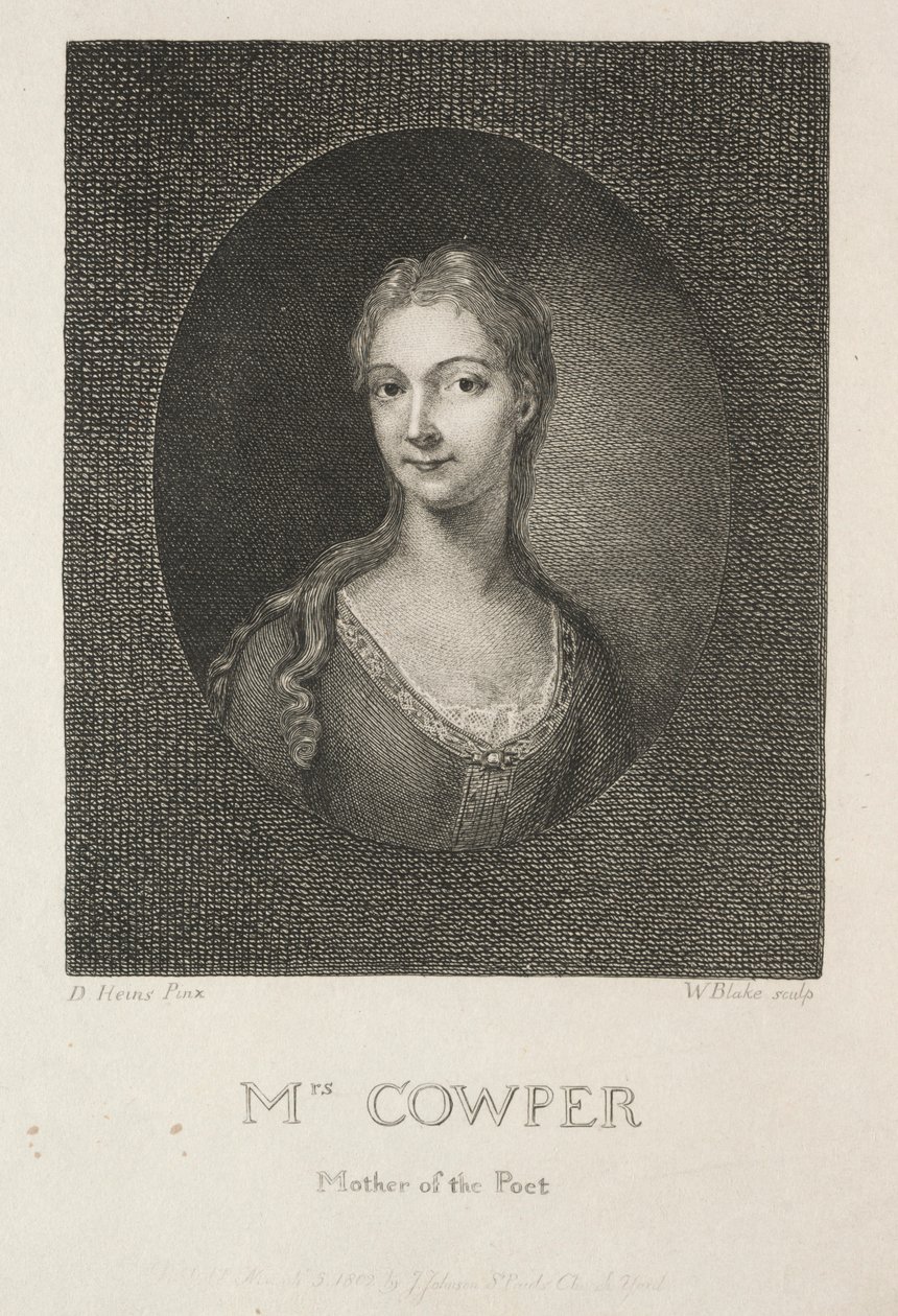 Pani Cowper, Matka Poety, 1802. autorstwa William Blake
