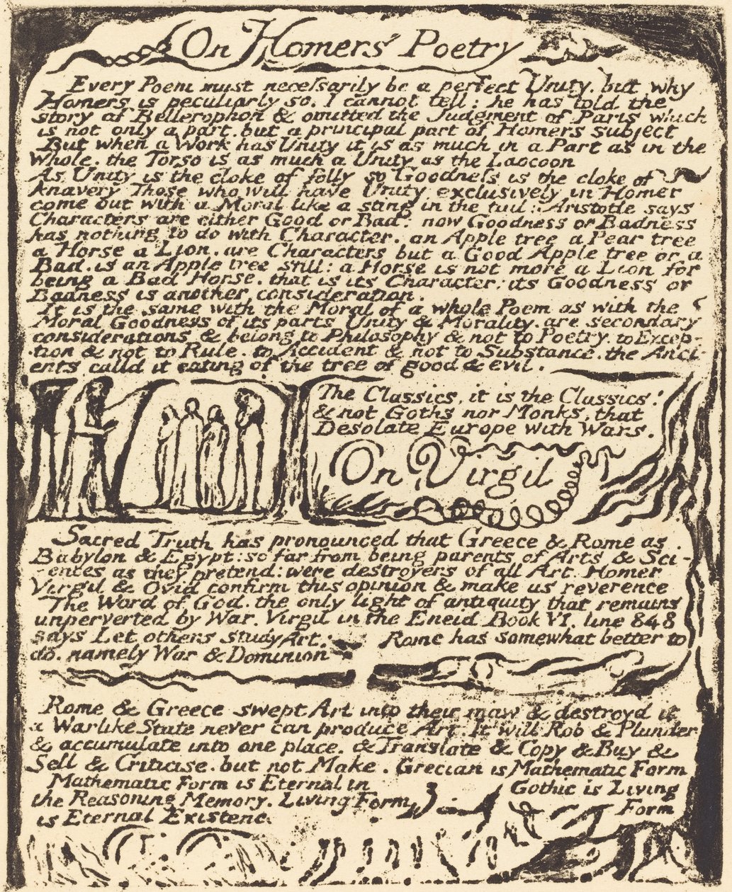 O poezji Homera (i) O Wergiliuszu autorstwa William Blake
