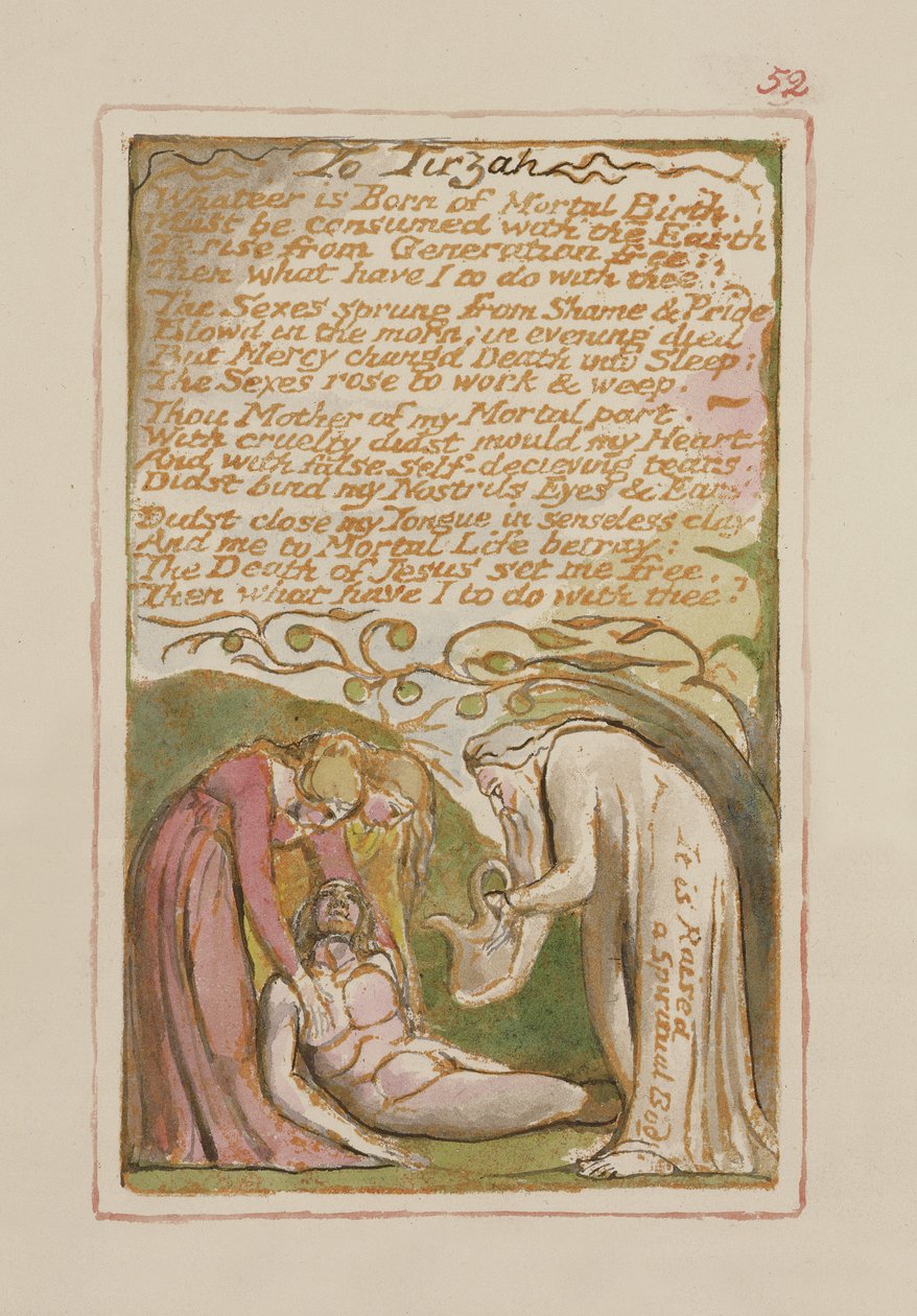P.125-1950.pt52 Do Tirzah: płyta 52 z Pieśni o niewinności i doświadczeniu (kopia AA) c.1815-26 (akwaforta, tusz i wc) autorstwa William Blake