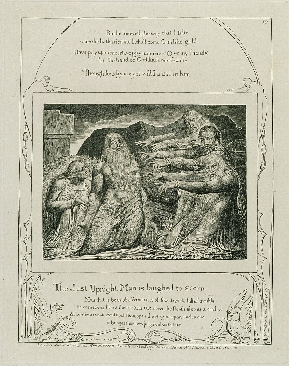 Tablica 14, z „Ilustracji Księgi Hioba”, 1825 (rycina) autorstwa William Blake