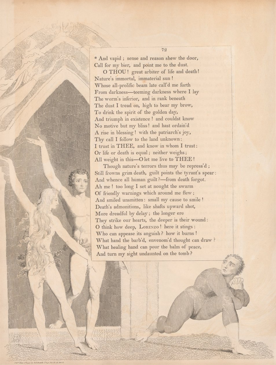 Płyta 33 (str. 72): „I nijakie; rozsądek i rozsądek pokaż drzwi” autorstwa William Blake