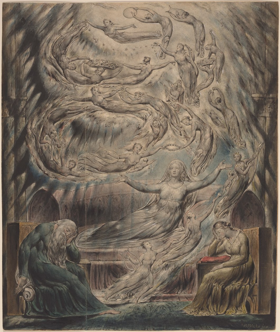 Sen królowej Katarzyny autorstwa William Blake