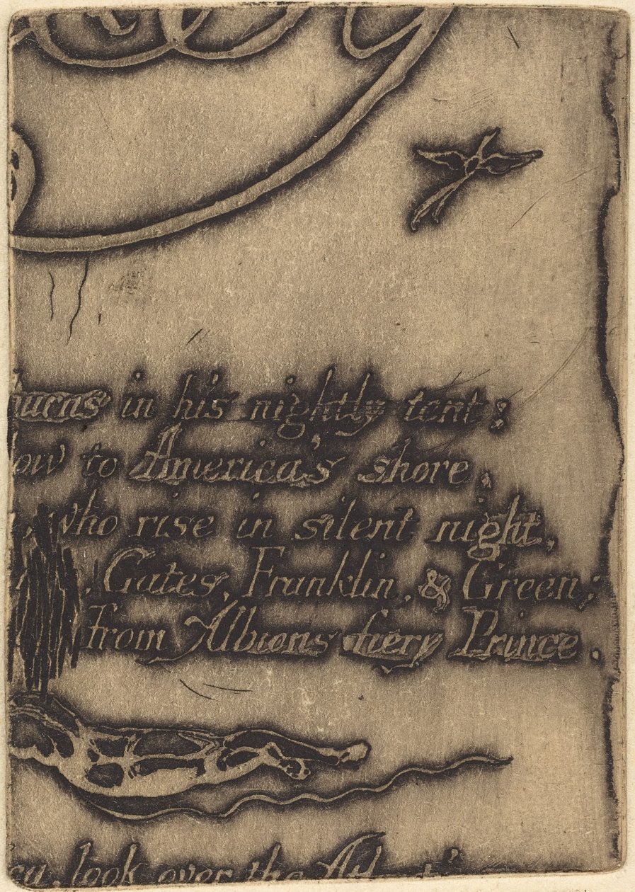Ponowne uderzenie z fragmentu anulowanej płyty dla "Proroctwa" autorstwa William Blake