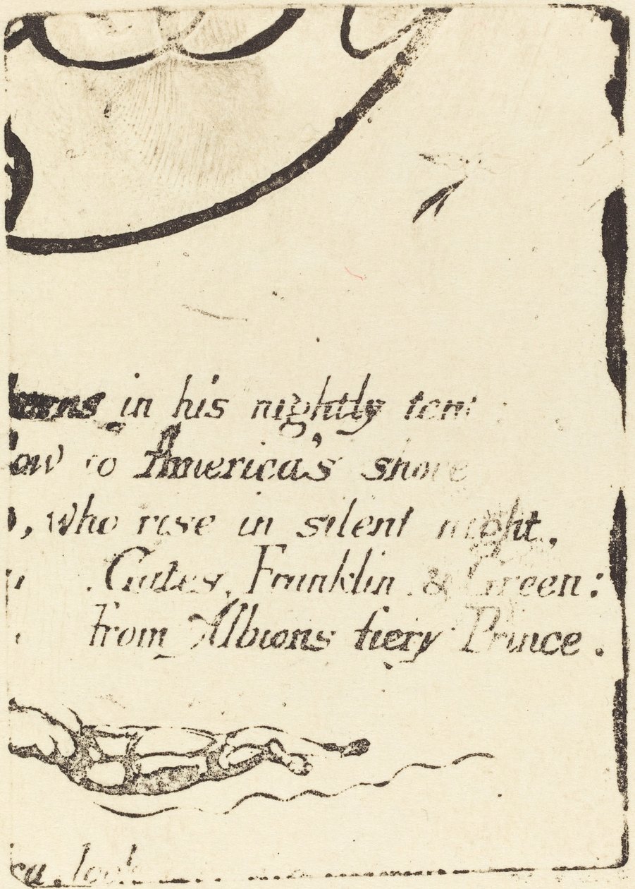 Ponowne uderzenie z fragmentu anulowanej płyty dla "Proroctwa" autorstwa William Blake