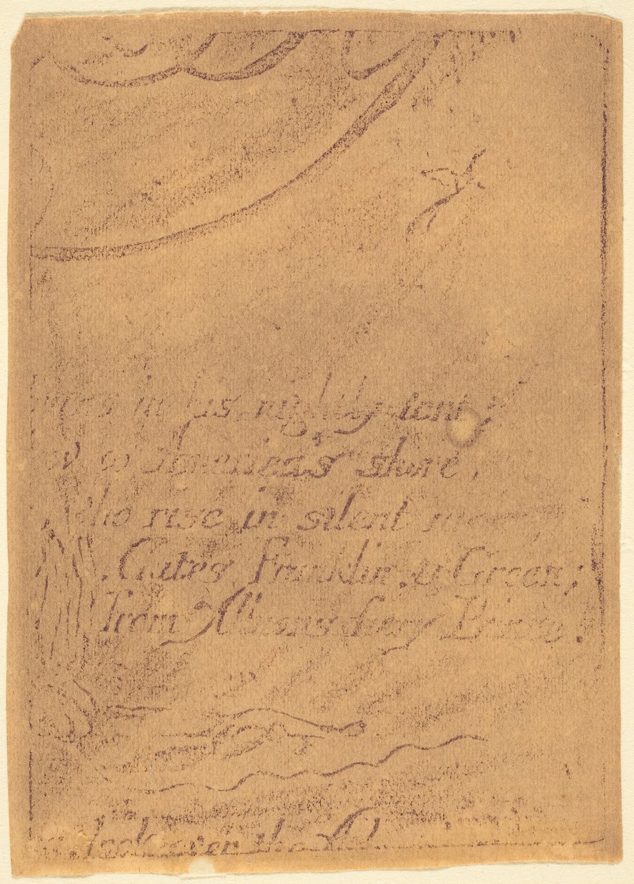 Neudruck von Fragment einer stornierten Platte für "Eine Prophezeiung" autorstwa William Blake