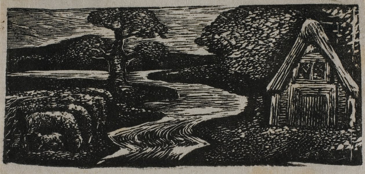 Srebrzysta powódź Sabriny, z Pastorałek Wergiliusza autorstwa William Blake