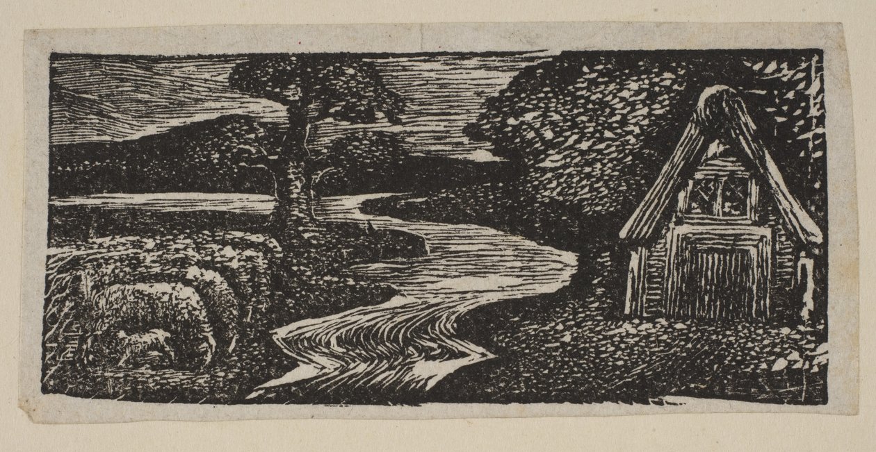 Sabrinas Silvery Flood, z Thorntons Pastorals of Virgil, 1821. autorstwa William Blake